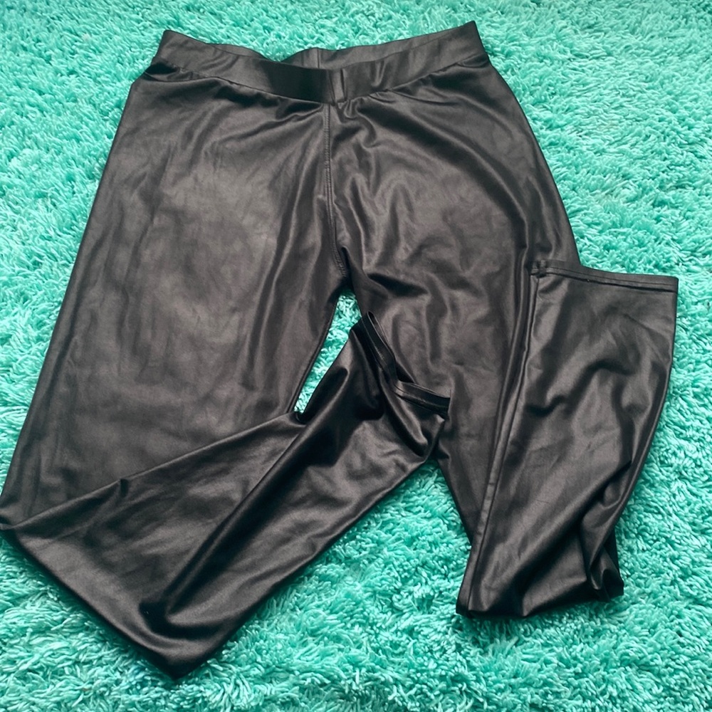 thin leather like pants